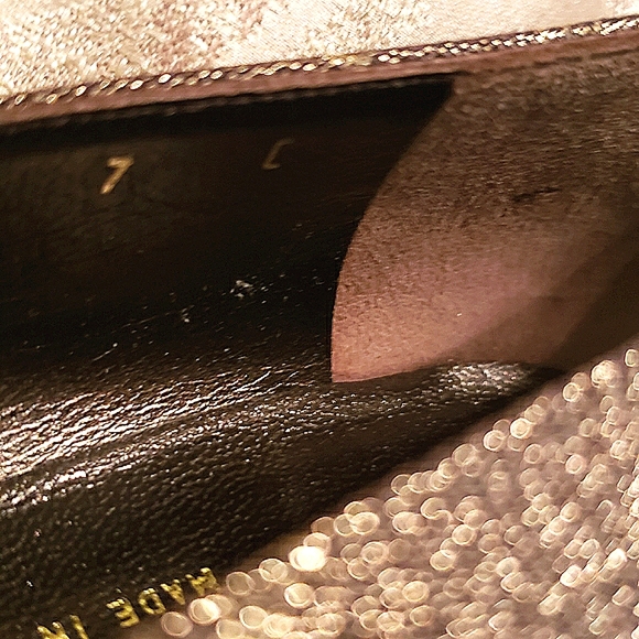 FINAL SALE Salvatore Ferragamo Fabric Covered Shoes, Size 7C (wide), Heels 2.5" - Picture 5 of 9